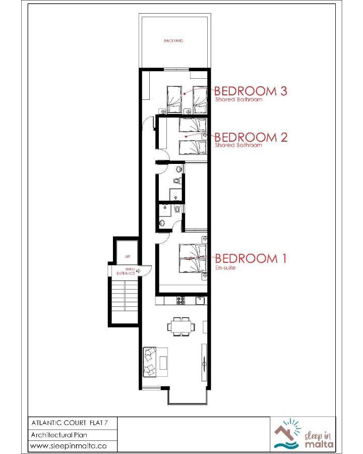F7 Room 1, Private Double Room With Private Bathroom In Shared Flat Msida Dış mekan fotoğraf